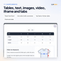 Chart components in a popup