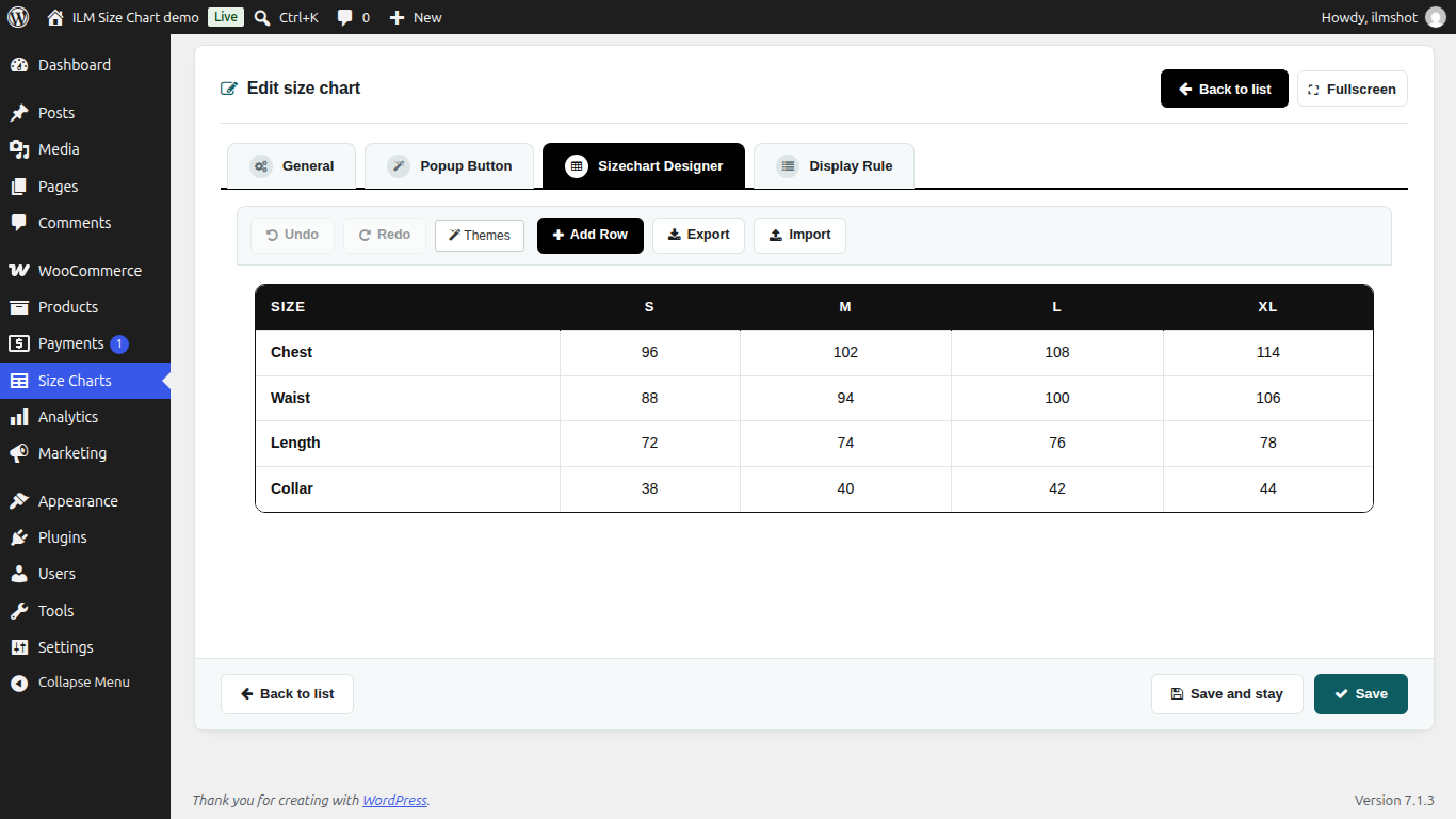 Drag-and-drop chart builder in the WordPress admin